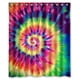 thumbnail image 1 of Cortina de ducha con efecto tie-dye, popular y colorida, con ganchos, tamaño 60 x 72 pulgadas., 1 of 3