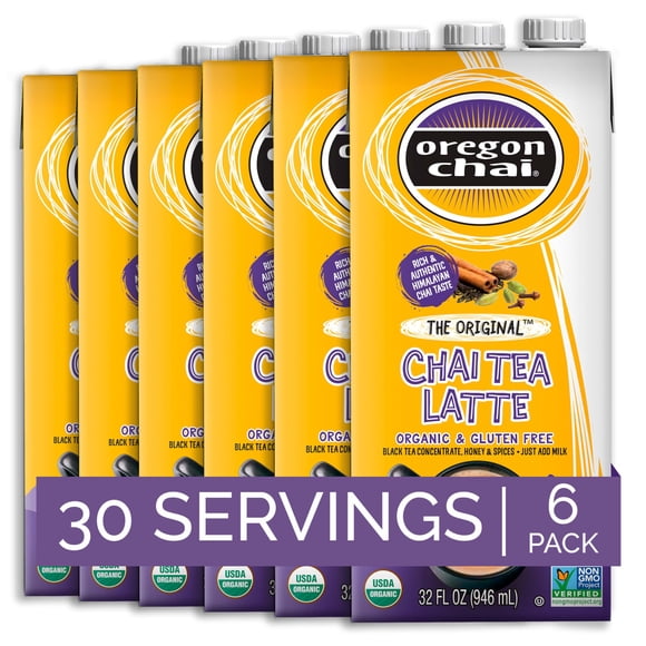 Concentrado Original de Chai Oregon Chai 946 ml Paquete de 6