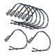 thumbnail image 3 of 8 Uds Collar De Cristal Cordón Piedra Vacía Soporte Pulsera Colgante Soporte Negro, 3 of 5