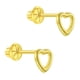thumbnail image 2 of Aros de corazón de oro amarillo de 24K para bebes, 2 of 2