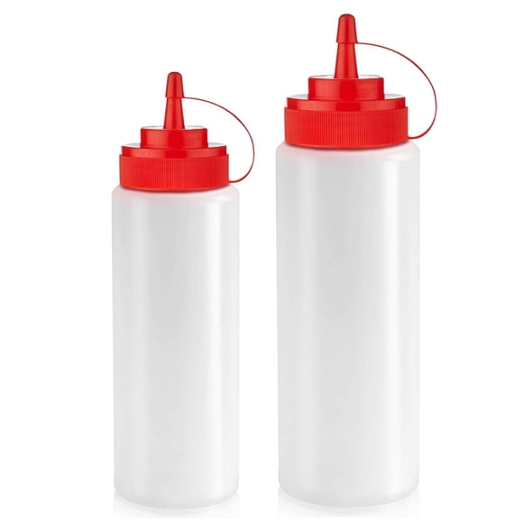Botellas para exprimir condimentos Norcalway, 355 ml y 473 ml, paquete de 2