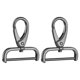 thumbnail image 1 of Uxcell 2Pcs Gancho Desmontable con Broche Giratorio 1 1/2" Anillo D con Ganchos de Garra de Langosta Giratorios para Bolso Color Metal de Arma, 1 of 7