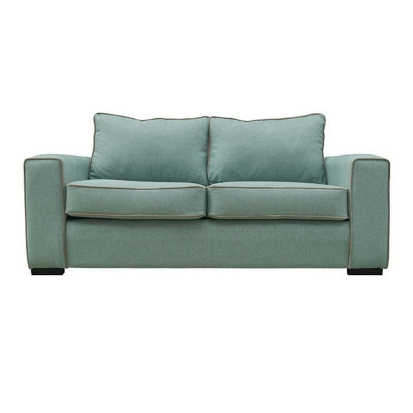 Sofá Gabro 3 Cuerpos Chenille Tipo Lino Verde