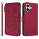 thumbnail image 2 of Funda Cartera Mariposa para [iPhone 17] con Soporte y Cremallera Rojo, 2 of 6