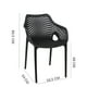 thumbnail image 3 of Silla Terraza Plástica Qatar Negra, 3 of 6