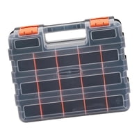 Ioensy - Organizador De Tornillos Transparente De Doble Cara Para Herramientas, Para Tornillos, Piezas Pequeñas, Clavos, Color Negro