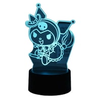 Lampara Ilusion 3D Kuromi Ii De 7 Colores, Base Touch