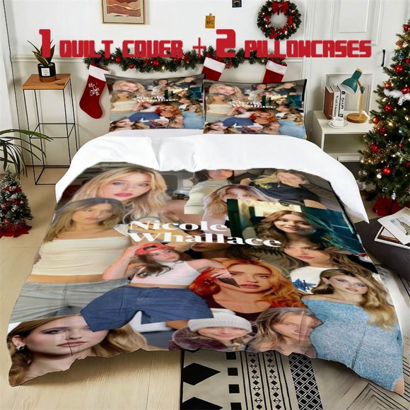 3pcs Nicole Wallace Patchwork Printed Bedding Set Featuring a Soft Duvet Cover And Two Pillowcases