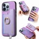 thumbnail image 1 of Funda Magnética Para Iphone 16 Pro Max Con Billetera Y Anillo Protector Resistente Morado, 1 of 6