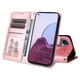 thumbnail image 4 of Funda tipo cartera FOXDOCK para OPPO A96 5G , diseño girasol en relieve, cuero PU, cierre magnético, soporte y tarjetero, 4 of 5