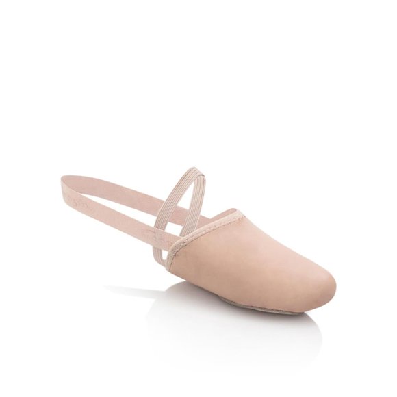 Zapato de danza Capezio Pirouette II de cuero color nude, talla grande US