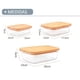 thumbnail image 5 of Recipiente de Vidrio para Almacenamiento de Alimentos con Tapa de Bambú Rectangular, 5 of 5