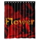 thumbnail image 1 of Cortina de ducha con fondo de flores de clavel, juego de cortinas de baño con ganchos, tamaño 60 x 72 pulgadas, 1 of 3