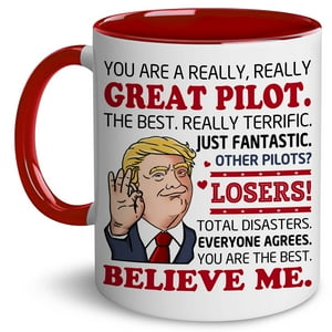 Taza Bechusky Best Pilot Ever De Cerámica De 325 Ml Para Hombres De Aviación