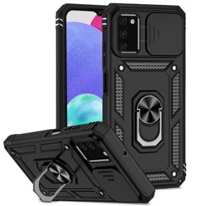 Estuche Gangxun Para Samsung Galaxy A03S, Soporte Giratorio 360°, Estilo Mecánico Y Magnético