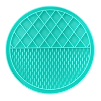 Genérico - Plato De Silicona Lento Lick Mat Para Perros Y Gatos Celeste