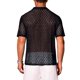 thumbnail image 3 of INSPIRE CHIC Camisa Transparente de Encaje con Botones y Manga Corta para Hombre, Regreso a Clases, Estilo Disco, Talla S, Negro, 3 of 5