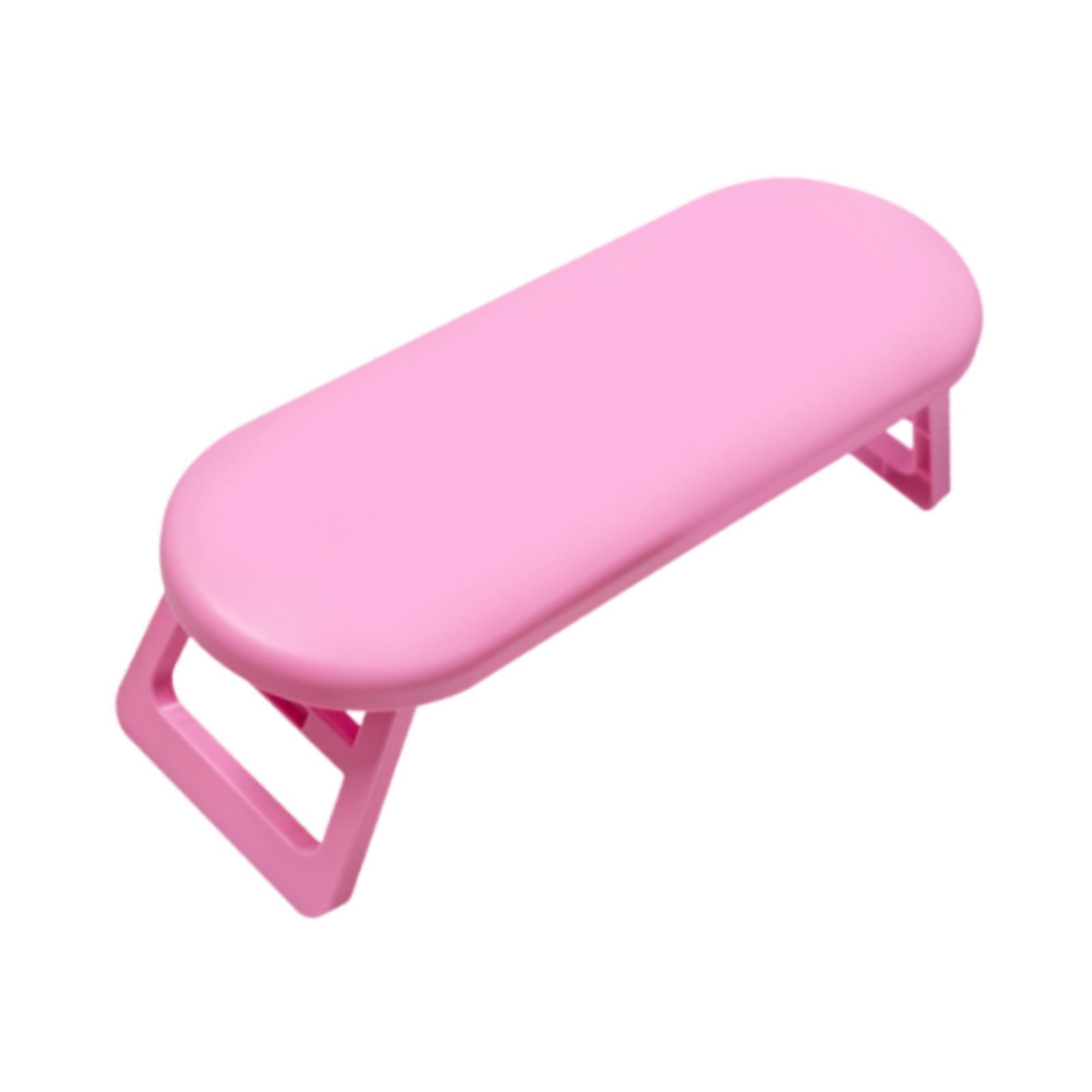 Magideal - Reposabrazos Para Uñas, Mesa De Escritorio, Estación De Bricolaje, Antideslizante, Plegable, Cómodo, Almohada De Manicura, Cojín De Mano Para Manicura Rosa