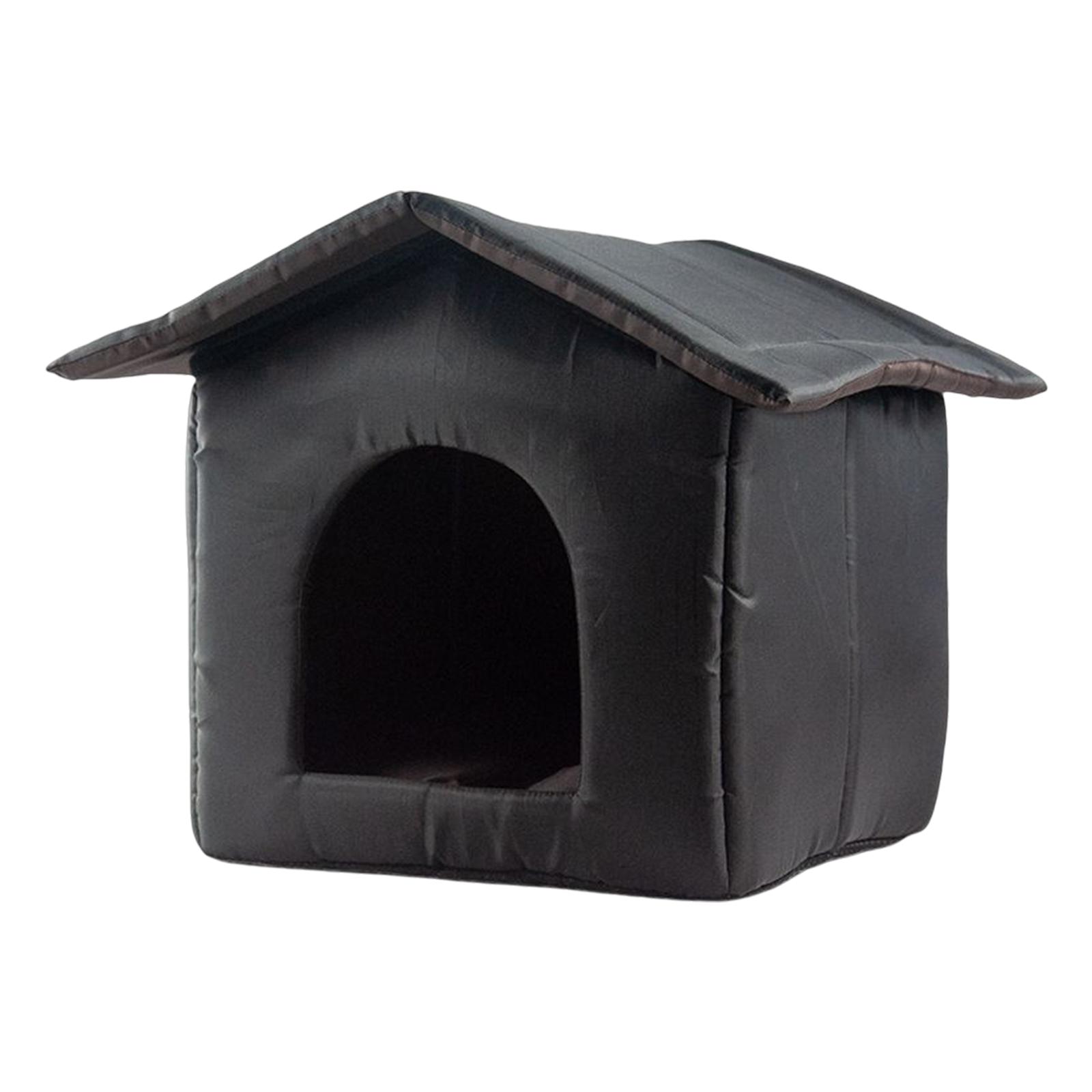Magideal - Casa Para Gatos Al Aire Libre, Camas Impermeables Para Gatos Domésticos, Perrera Para Perros Pequeños, Casa Para Gatitos, Muebles De Invierno, Refugio , Negro