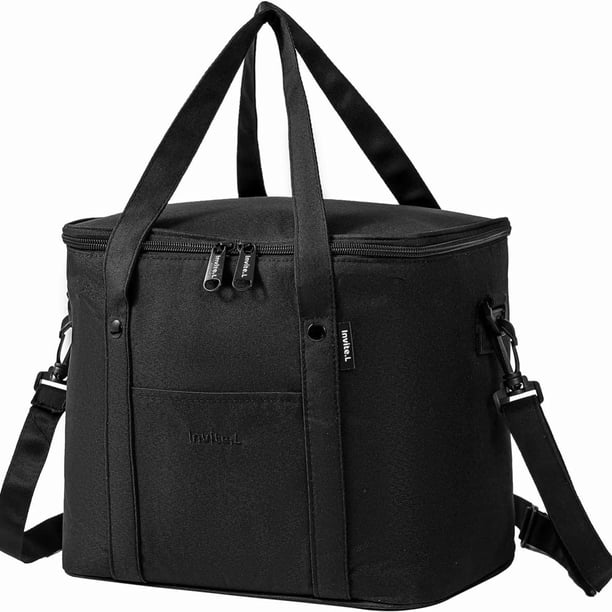 Stay Cool and Stylish with Our Insulated Lunch Tote - Perfect for Work, Office, Picnic, Beach, and Travel - Large, Reusable, and Comes with a Water Bottle Holder - 1pc