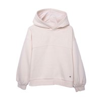 Pillin - Polerón Hoodie Niña Con Gorro Y Flores Bordadas Arena