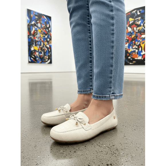 Mocasín Detalle Cinta Extra Acolchado Blanco