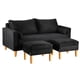 thumbnail image 3 of Sofá Sky 2 Cuerpos Más 2 Pouf Pu Negro, 3 of 5