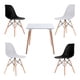 thumbnail image 1 of Comedor Mesa Eames Cuadrada Blanca + 2 Sillas Eames Blancas + 2 Sillas Eames Negras, 1 of 3