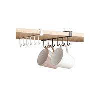 Genérico - Perchero Colgante Bajo Repisa Multiuso Con 6 Ganchos