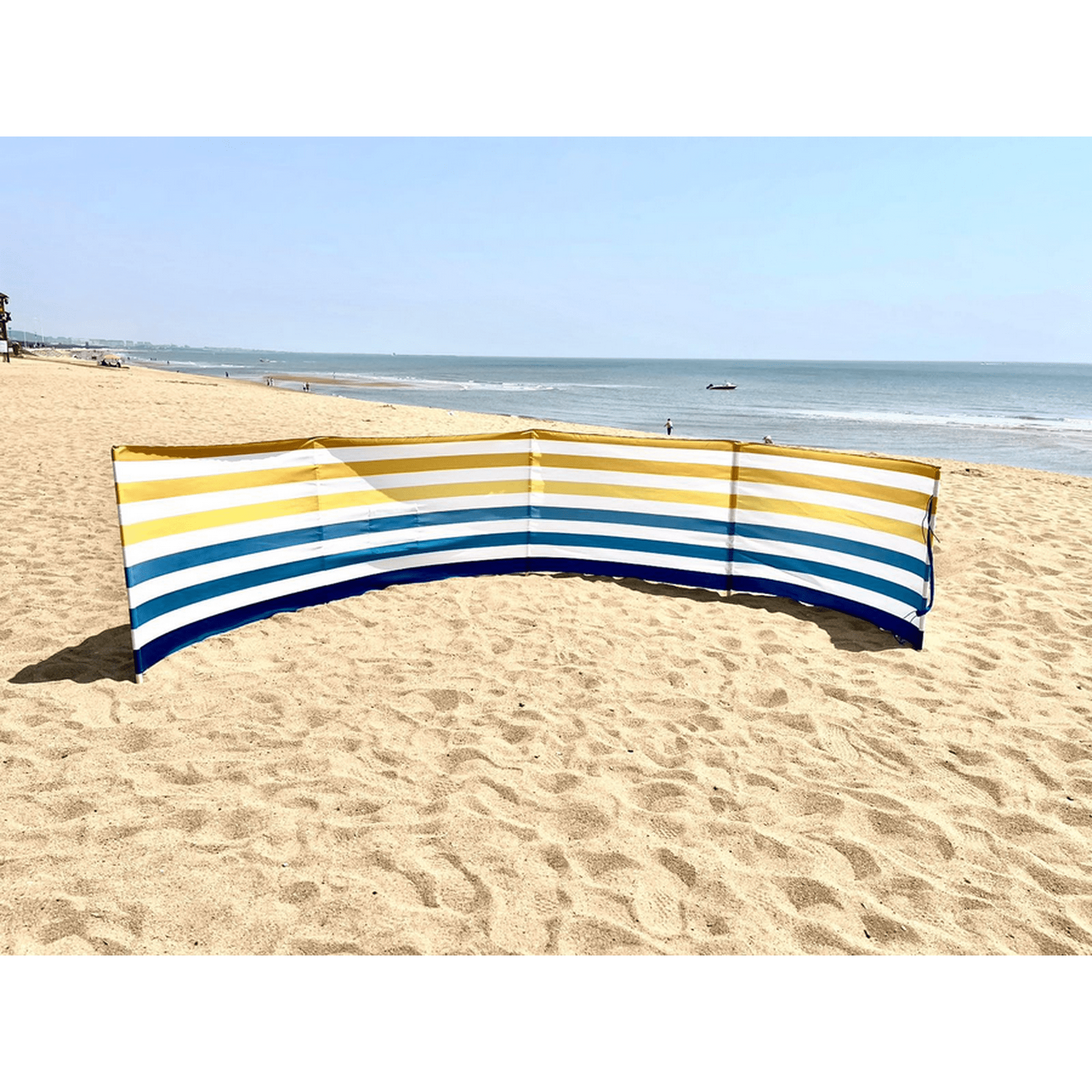 Genérico - Paraviento 5mtrs Con Estaca De Madera Blanco