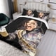 thumbnail image 3 of MICHAEL JACKSON Conjunto de sábanas temático, trío de piezas, cómodo y amigable con la piel, diseño único, regalo de decoración para el hogar para familiares, amigos y fans,140X210cm, 3 of 6