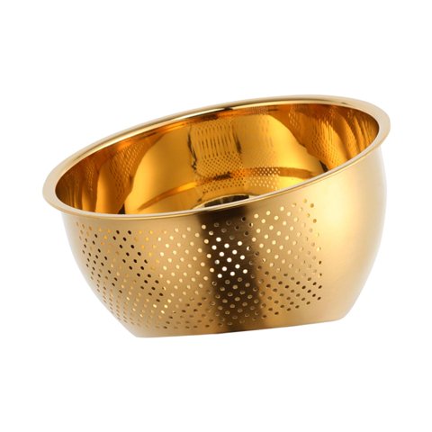 Bothyi - Cesta De Colador De Arroz Cesta De Drenaje De Lavado De Frutas Y Verduras Herramienta De Drenaje Cocina Dorada