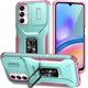 thumbnail image 1 of Funda Armada para Samsung Galaxy A05S con Tapa Deslizante y Soporte Magnético Giratorio Verde, 1 of 5