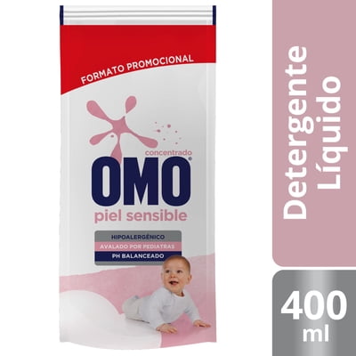 Detergente Líquido Piel Sensible Doypack 400 Ml Omo