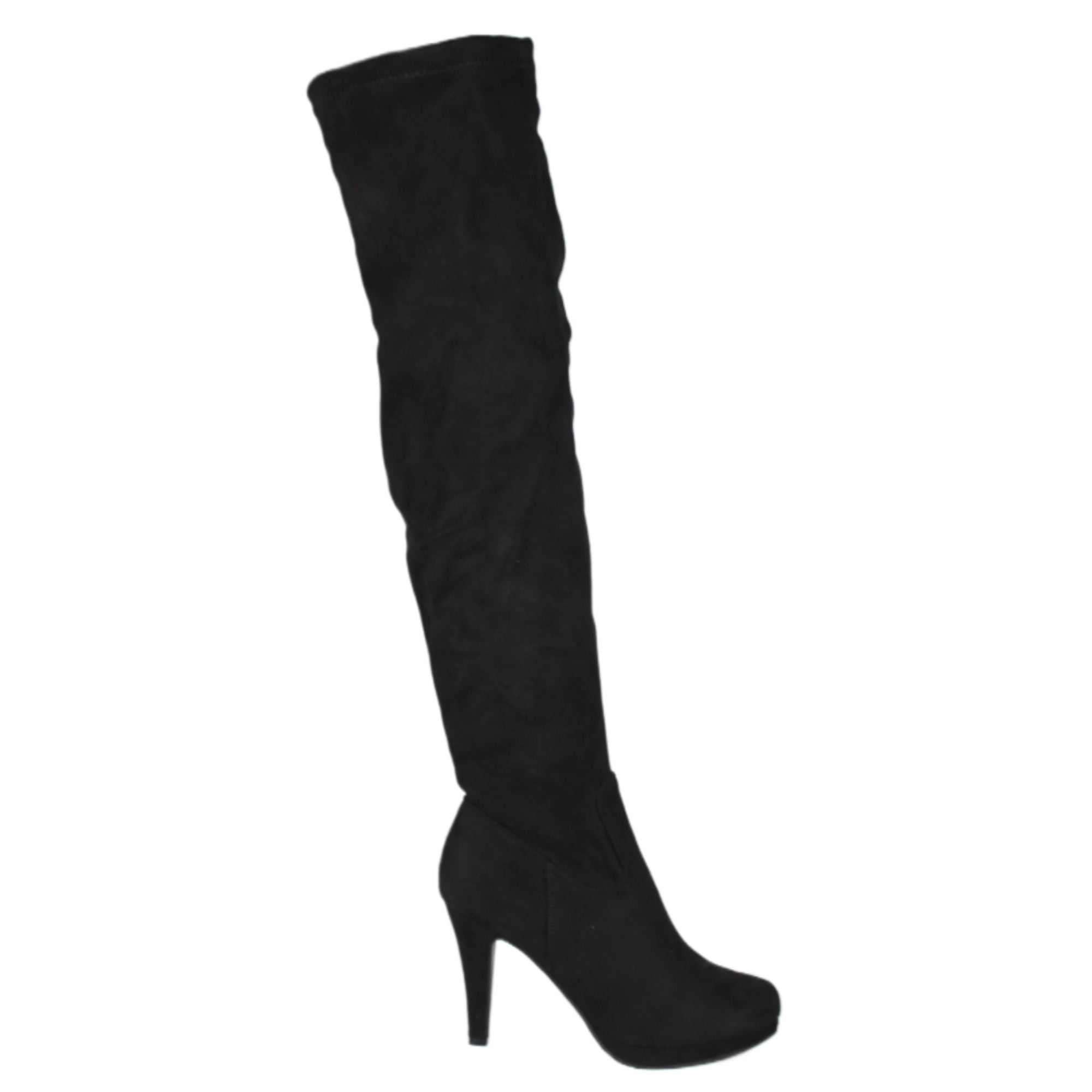 Megabazar Spa - Bota Larga Gamuza Mujer 30 Yassne Negro