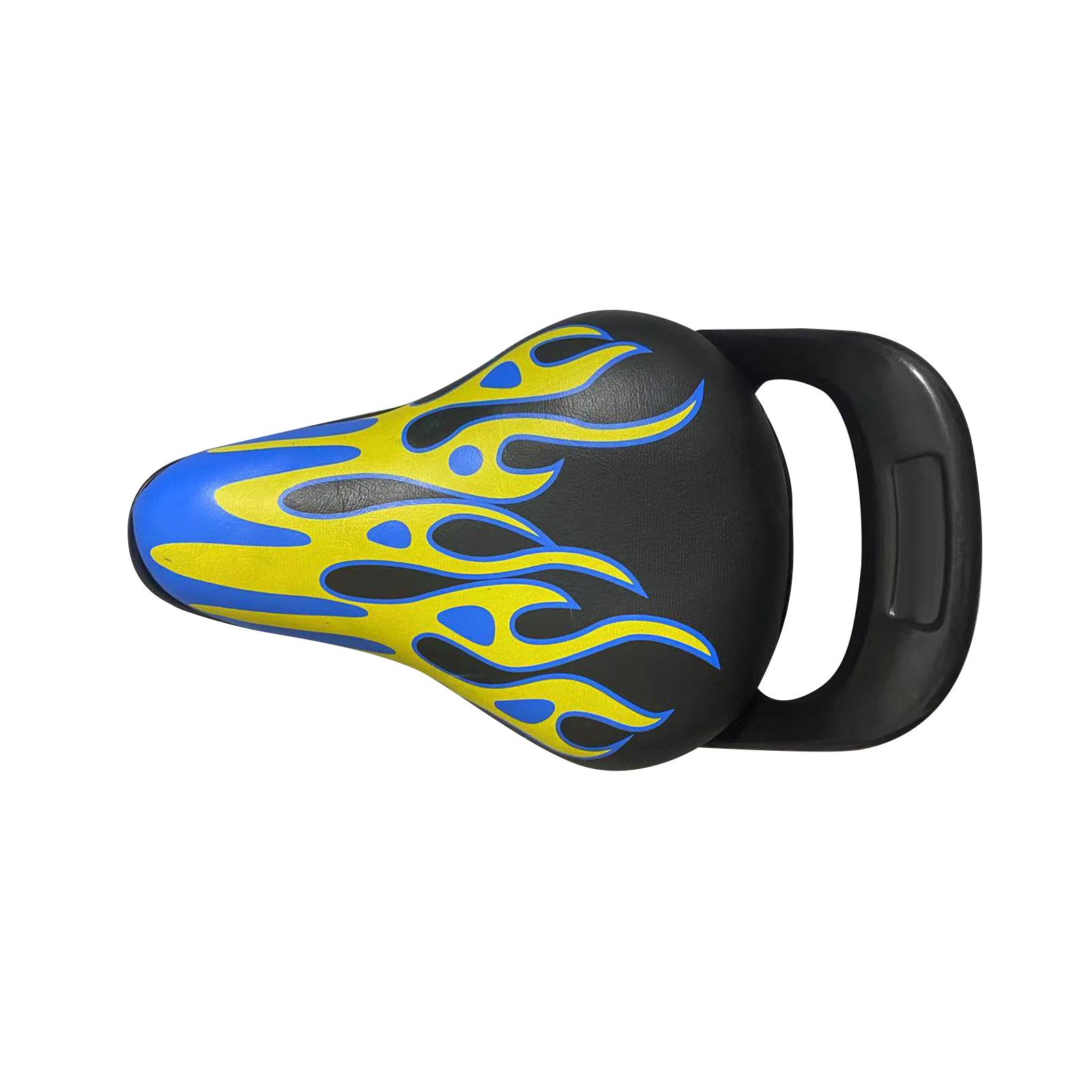 Ioensy - Sillín De Bicicleta Para Niños Accesorios De Ciclismo De Seguridad Accesorios De Bicicleta Para Niños De Cuero Pu Azul B