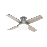 Ventilador De Techo Hunter Dempsey De 44 Pulgadas Con Luz Led Plateada