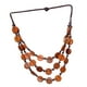 thumbnail image 3 of Collar bohemio de concha de coco de la mujer con cuentas Collar colgante Naranja, 3 of 3