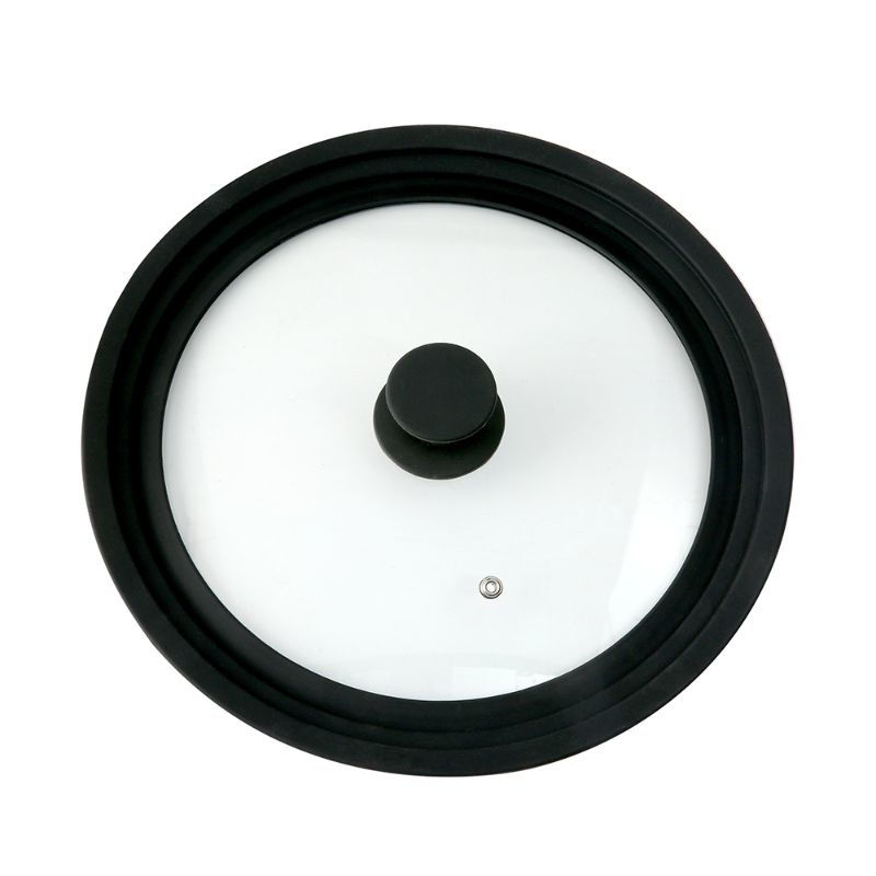 Tapa Olla Univer 1 Pieza Vidrio - Silicona Negro 1 Un Mainstays
