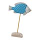 thumbnail image 3 of Escultura De Pez De Madera Sobre Soporte Para Balcón, Escritorio, Entrada, Estatua De Pez, Figura Azul Claro, 3 of 5