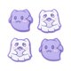 thumbnail image 1 of Set de 4 cubiertas para joystick blingkiyo 1,5 cm Fantasma Morado, 1 of 8