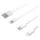 thumbnail image 1 of Cable cargador USB 3 en 1 tipo-c/micro Blanco #3, 1 of 3