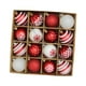 thumbnail image 1 of 16 Bolas De Navidad, Adornos Navideños, Adornos Navideños Para La Temporada De Invierno, Corona Con Rayas Rojas Y Blancas, 1 of 3
