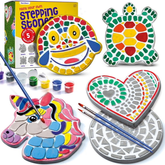 Kit de pintura Dan&Darci Stepping Stones Unicorn para niños de 6 a 12 años