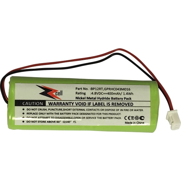 Batería de reemplazo ZZcell BP12RT 4.8V 400mAh Ni-MH