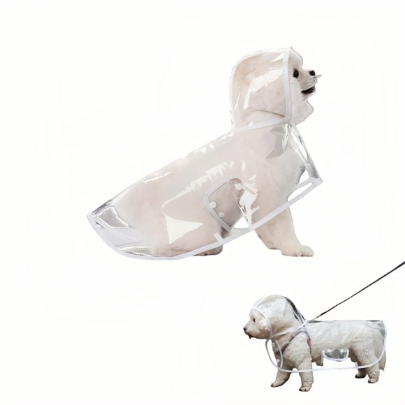 Poncho de lluvia para perro BUBBLE-FLY Talla Mediana Transparente 4-8 lb (1,8-3,6 kg)
