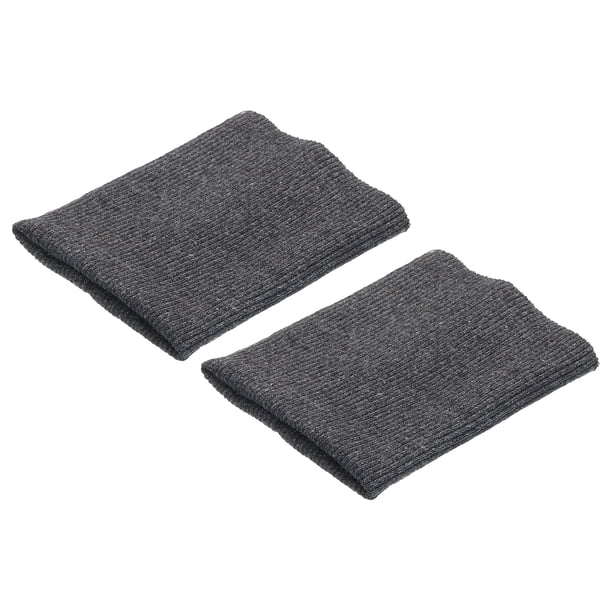 Uxcell Puños Elásticos Ribeteados de Tela de Algodón Tejido Cinta Elástica Puño Manga Cinturilla para Coser Gris Oscuro 4" x 3.5"
