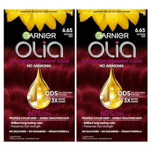 Tinte Para El Cabello Garnier Olia A Base De Aceite Sin Amoniaco 6.65 Rojo Intenso