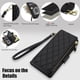 thumbnail image 5 of Para Samsung Galaxy A37 5G Funda Tipo Cartera con Bloqueo RFID, Funda de Teléfono Tipo Bolso Cruzado con 9 Ranuras para Tarjetas, Bolsillo con Cierre y Correa Desmontable, Negro, para Galaxy A37 5G, 5 of 9