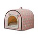 thumbnail image 1 of Casa Para Perros Y Gatos, Nido Cálido Para Invierno, Perros Pequeños Y Medianos, Cachorros, Puntos Rosas, 1 of 3
